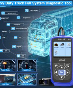 NEXAS NL102 Pro Heavy Duty Truck Scanner Enhanced Full System Diesel Diagnostic Scan Tool for Cummins Detroit Freightliner International Paccar Check Engine for HD Truck & Car 2-in-1 Code Reader NL102 truck scanner 10 816dNfWvQTL