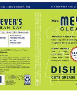 MRS. MEYER’S CLEANDAY Dish Soap Lemon Verbena, 16 Fl. Oz. (Pack of 3) 16 Fl Oz (Pack of 3) 17 816eVLhTVBL