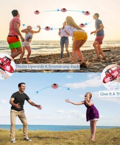 Flying Spinner Mini UFO Drone, Ifly Spinner Fly UFO Flying Fidget Spinner, iFly Hand Controlled Boomerang Drone Cool Toys Gifts for 8 9 10+ Year Old Boys Girls Teens Indoor Outdoor Toys (Red) Red 8 816h2eaDFgL