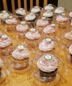 Hewnda 100 Pack Plastic Single Individual Cupcake Muffin Dome Holders Cases Boxes Cups Pods,Great for parties or cake/muffin sales 36 816hXGCJuL