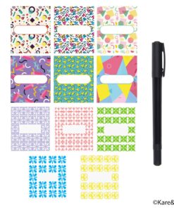 Kare & Kind Value Pack of 385 Writable Labels - 11 Different Designs - for Lip Balm Containers, Nasal Inhaler Tubes, etc. - Self Adhesive, Easy Peel - Fineliner Pen Included for Label Writing 385 pieces Multicolor 15 816hhzzf1jL