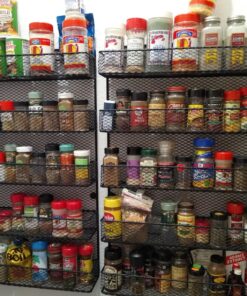 Spice Rack Organizer – Space Saving Wall Mount 5-Tier Wire Shelves for Pantry or Cabinets – Kitchen Organization and Storage by Home-Complete (Black) 34 816iiHEp8WL