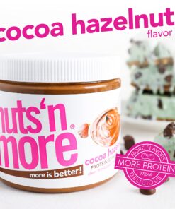Nuts ‘N More Cocoa Hazelnut Butter Spread, All Natural Keto Snack, Low Carb, Low Sugar, Gluten Free, Non-GMO, High Protein Flavored Nut Butter (15 oz Jar) 12 816jYB4aIPL