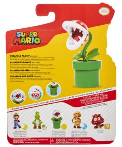 World of Nintendo Super Mario Piranha Plant 4” Articulated Figure with Coin 21 816jrqzdTHL