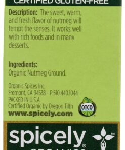 Spicely Organic Nutmeg Powder (0.40 OZ ecoBox) 0.4 Ounce (Pack of 1) 14 816k8jQccIL