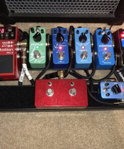 Donner Small Guitar Pedal Board, Mini Effects Pedalboard Power Supply Set DB-S100 with Convertible Bag Backpack, 60" Adhesive Backed Hook-and-Loop and Power Supply Mounting Device,14.46" x 7.51" 14.5" x 7.5" x 2" 23 816kmufxt5L