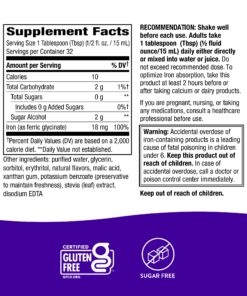 Nature's Way Liquid Iron, Provides Daily Value of Iron, Sugar Free, Berry Flavored, 16 Fl. Oz. 21 816lEDWlFAL