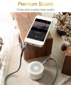 BlueRigger 3.5mm Stereo Audio Cable (10FT, 24K Gold Plated Jack, Auxiliary Cable, Male to Male, Hi-Fi Sound) – Aux Cord for Headphones, Home Car Stereo, Speaker, Amplifier, Phones, Tablets, Laptops 10FT Black 12 816ltbQuvDL