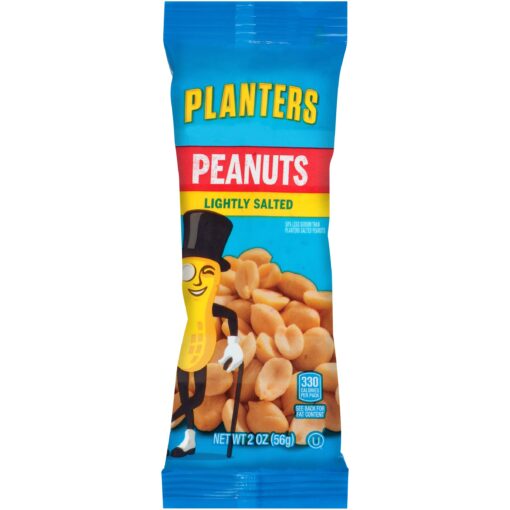 Planters Lightly Salted Cocktail Peanuts Single Serve Packets (2 oz Packets, Pack of 144)