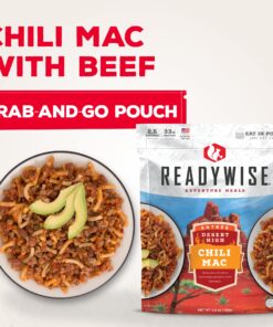 ReadyWise Outdoor Chili Mac with Beef, Freeze-Dried Backpacking and Camping Meals, Tasty Meals and Snacks for Hiking, Backpacking, or Emergency Preparedness, Pack of 6 9 816nhIlneFL