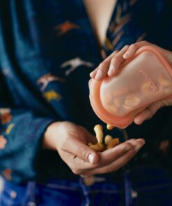 Stasher Reusable Silicone Storage Bag, Food Storage Container, Microwave and Dishwasher Safe, Leak-free, Pocket 2-Pack, Clear + Aqua 2 Pack 36 816pyHuiShL