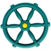 Jungle Gym Kingdom Playground Accessories - Pirate Ship Wheel for Kids Outdoor Playhouse, Treehouse, Backyard Playset Or Swingset - Wooden Attachments Parts (Green) Green Wheel 15 816q6vkjcZS