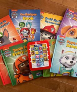 Nickelodeon Paw Patrol Chase, Skye, Marshall, and More! - Me Reader Electronic Reader and 8 Sound Book Library - PI Kids Hardcover, Sound Book 17 816q7u1 mRL