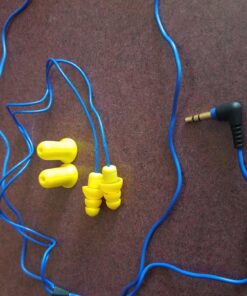 Plugfones Guardian in-Ear Earplug Earbud Hybrid - Noise Reduction in-Ear Headphones(Blue & Yellow) Blue 44 816qBgHS gL 3