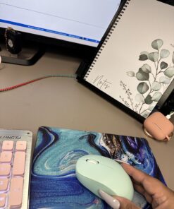 seenda Wireless Mouse, 2.4G Noiseless Mouse with USB Receiver - Portable Computer Mice for PC, Tablet, Laptop with Windows System - Mint Green A Mint Green 34 816qXBaHQyL