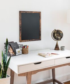 Loddie Doddie Magnetic Chalkboard - for Kitchen and Wall Decor - Easy-to-Erase Chalkboard - Framed Magnet Blackboard - Hanging Black Chalkboards (Rustic Frame, 18x22) Rustic Frame 26 816qcm Q2GL