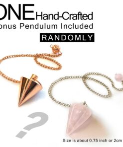 Copper Dowsing Rod - 99.9% Pure Copper - Water Divining Witching, Energy Healing, Paranormal, Ghost Hunting, Gold, Yes No Questions. Instructions and Bonus Pendulum - 5x13 Inch Divining rods 16 816rEPvdgjL