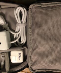 Tech Cable Organizer Bag Electronics Charger IT Accessories Cord Wire Case for Travel (Black) 32 816rx9hM8GL