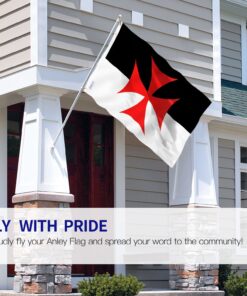 Alternative view of ANLEY Fly Breeze 3x5 Foot Knights Templar Battle Flag - Vivid Color and Fade Proof - Canvas Header and Double Stitched - Roman Catholic Church Flags Polyester with Brass Grommets 3 X 5 Ft