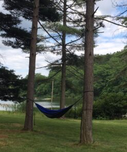 MalloMe Hammock - Camping Hammocks - Portable Hammock Kids Hammock Outdoor Hammock - Hamaca Double Hammock - 2 Person Hammock Tree Hammock - Hamock Travel Hammock - Backpacking Hammocks for Outside Black & Blue Large 32 816uZaC4ToL