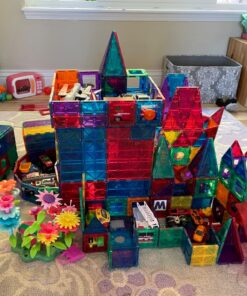 Playmags 100-Piece Magnetic Tiles Building Blocks Set, 3D Magnet Tiles for Kids Boys Girls, Educational STEM Toys for Toddlers… plain 44 816uoLQVNL