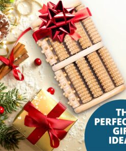 TheraFlow Foot Massager - Relaxation Gifts for Women, Mom, Runners, Men, Dad - Plantar Fasciitis Relief - Foot Roller for Foot Pain, Neuropathy, Heel Spur Pain, Stress Relief, Wooden Reflexology Tools Single Reflexology 20 816wpOGxDL