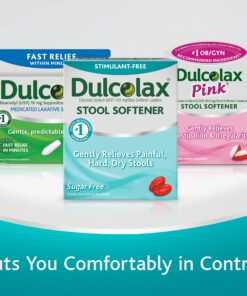 Dulcolax Stool Softener Laxative Liquid Gel Capsules (50ct) Gentle Relief, Docusate Sodium 100mg 15 816y6pAeUCL