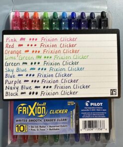 Pilot, FriXion Clicker Erasable Gel Pens, Fine Point 0.7 mm, Pack of 10, Assorted Colors 10 Count (Pack of 1) 31 816yEB4XJoL