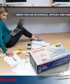 Officemate Giant Paper Clips, Pack of 10 Boxes of 100 Clips Each (1,000 Clips Total) (99914) 13 817 5ACLAkL