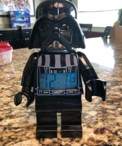 LEGO Star Wars 9002113 Darth Vader Kids Minifigure Light Up Alarm Clock | black/gray | plastic | 9.5 inches tall | LCD display | boy girl | official 33 817 tYQS38L