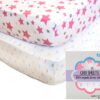 My Tiny Tot Baby Crib Sheets Boy or Girl (2 Pack) – Organic Cotton Fitted Crib Sheet Set for Baby Crib Mattress – Extra Soft, Premium Baby Nursery Bedding – Pink