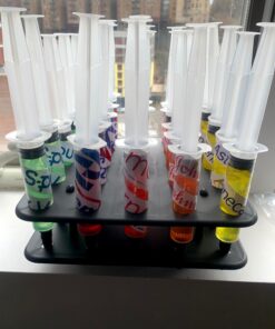 Alternative view of EZ-Inject 25 Pack (1.5oz) Jello Shot Syringes Combo with Tray/Racking Stand - 100% Safe & Reusable Plastic Syringes for Jello Shots - Medium Syringe Shots Holiday & Halloween Party Supplies for Adults 1.5 Ounce (Pack of 25)