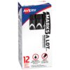 Avery Large Black Permanent Marker with Thick Chisel Tip for Calligraphy, Fabric, Desk Work, Pack of 12 (08888) 34 8170SgZvSFL