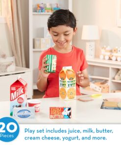 Alternative view of Melissa & Doug Fridge Groceries Play Food Cartons (8 pieces) Toy Groceries, Pretend Play Food, Play Kitchen Accessories For Kids Ages 3+ - FSC-Certified Materials