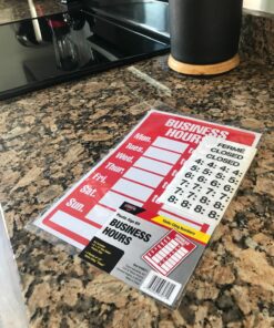 Cosco Sign Kit, Business Hours, 8 x 12 Inches (098071) 9 8172xOK2TXL