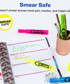 Avery Hi-Liter Desk-Style Highlighters, Smear Safe Ink, Chisel Tip is great for sketch book art, 12 Assorted Colors (98034) 12 highlighters 11 8173Q95LvAL