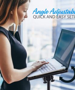 PYLE-PRO Universal Projector Stand -Height & Angle Adjustable Tripod Stand-Hold Laptops, Computers, DJ Equipment & Projectors-Heavy Duty-Perfect for Stage, Studio, & Office Events-Extends 28'' to 46" 32 8173XRGmiyL 1