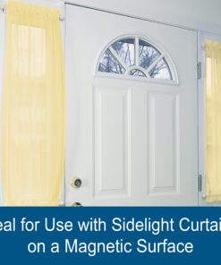Kenney 7/16" Multi-Use Adjustable Petite Cafe Sidelight Magnetic Rods, 8.75-15.75”, White, 2-Pack 15 81741d5PBvL