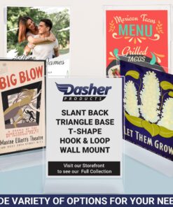 Acrylic Sign Holder 8.5 x 11, Slant Back Acrylic Display Stands, A Frame Flyer Holder for Office, Paper Stand Menu Holder, Table Sign Holders, Sign Holder Stand, Acrylic Stands for Display (6 Pack) 6 Pack 17 8174DWXGIrL