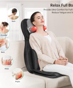 Alternative view of Snailax Full Body Massage Chair Pad -Shiatsu Kneading Seat Portable Neck Back Massager with Heat & Compression for Back and Shoulder