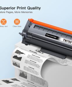 E-Z Ink (TM TN760 Compatible Toner Cartridges Replacement for Brother TN-760 TN730 TN-730 to Use with MFC-L2710DW MFC-L2750DW HL-L2350DW HL-L2370DW HL-L2395DW HL-L2390DW DCP-L2550DW (Black, 2 Pack) 2 x Black TN760 8 8177cVoFWHL