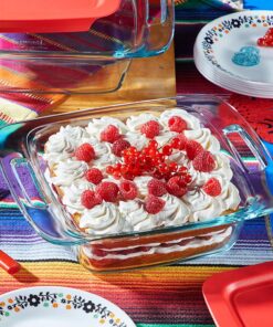 Pyrex Easy Grab 14-Piece Glass Baking Dish Set with Lids, Glass Food Storage Containers Set, Non-Toxic, BPA-Free Lids, Bakeware Set 11 8178kse4xL