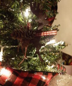 Metal Die Cut Moose & Deer Christmas Ornaments (set of 6) 10 8178vxiXALL