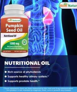 Best Naturals Pumpkin Seed Oil Bladder Control 1000 mg 180 Softgels 180 Count (Pack of 1) 13 8179D5hJ0yL
