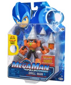 Jakks Pacific Fully Charged – Deluxe Drill Man Articulated Action Figure with Spinning Drills and Drill Man Buster Accessory (to swap onto the Mega Man figure)! Based on the new show! 18 817AWcQwzUL