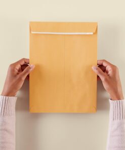 Amazon Basics Catalog Mailing Envelopes, Peel & Seal, 9x12 Inch, Brown Kraft, 100-Pack 9 x 12 19 817AaEjtA1L