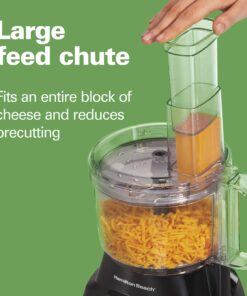Hamilton Beach Food Processor & Vegetable Chopper for Slicing, Shredding, Mincing, and Puree, 8 Cup, Black 40 817AazEiL 2