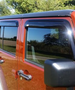 Rugged Ridge | Window Rain Deflectors | 11351.12 | Fits 2007-2018 Jeep Wrangler JKU 4-Door 34 817ArUmYUiL