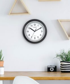 La Crosse Technology WT-3102B 10-Inch WWVB Self-set Analog Wall Clock and automatic DST reset,Black/silver Black 24 817CLvvm AL