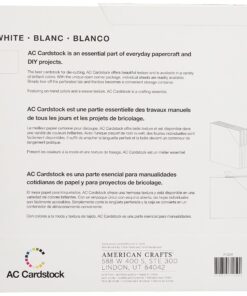 Alternative view of 12 x 12-inch White AC Cardstock Pack by American Crafts | Includes 60 sheets of heavy weight, textured white cardstock